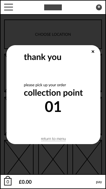 lofi wireframe payment confirmation