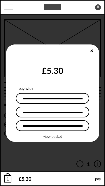 lofi wireframe payment